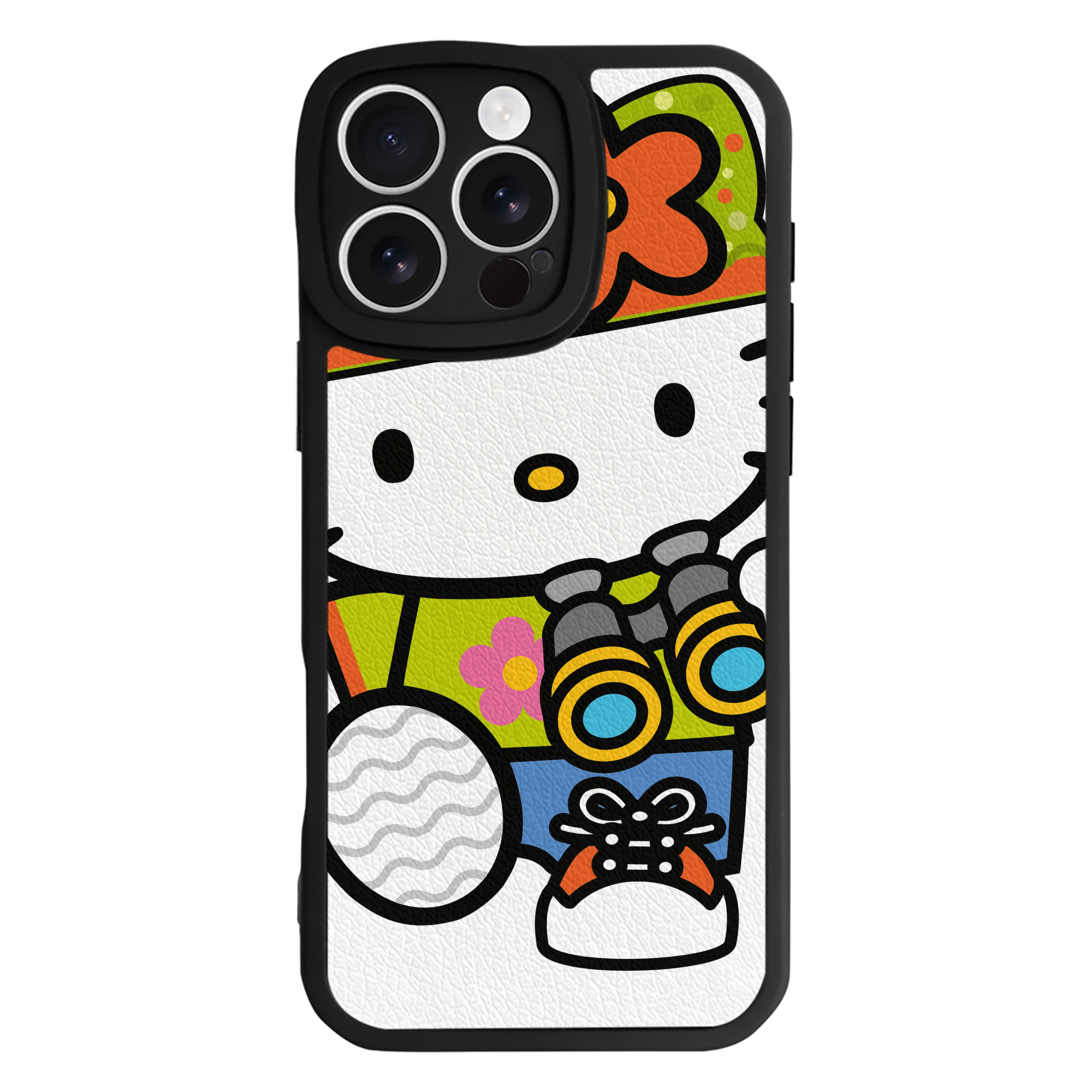 （画像用） Hello Kitty ハローキティ 【iPhone 16シリーズ対応】シリコンスマホケース（レザー調） 材質：シリコン